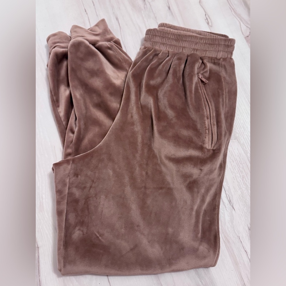 Skims mauve/brown Velour Jogger sweat Pants
